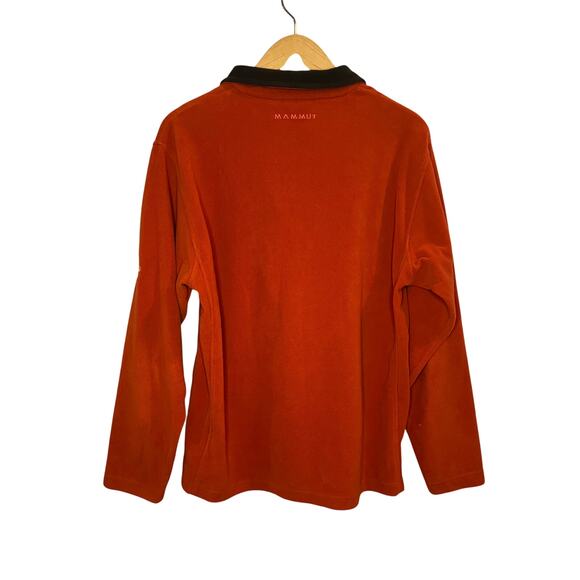 Mammut Half Zip Fleece Pullover Jacket Men’s Size L Orange Tecnopile Outdoor - Picture 3 of 6